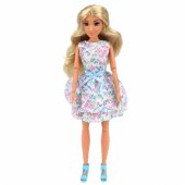 Anlily Doll with Dog, Floral Dress, Bag, Snacks, Accessories Set