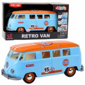 Retro Car Van Bus Lights Sounds Opening Doors Blue