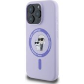 Liquid Silicone Karl and Choupette MagSafe iPhone 16 Pro violetinis
