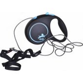 Flexi automatic leash Black Design M rope 5 m color blue.