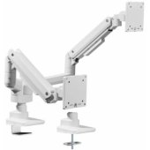 650183 17"-35" Heavy-Duty Dual Monitor Desk Mount Bracket, White