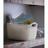 Basket Knit White 8L 30x22x17cm