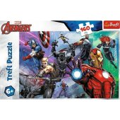 Marvel dėlionė 160 vnt. Visada pasiruošę herojai Trefl 15424