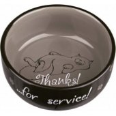 Trixie CERAMIC BOWL FOR CAT Thanks for Service, 0.3 l/ o 11 cm