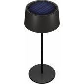 _7543315 RealPower pritemdoma LED saulės stalinė lempa su akumuliatoriumi, juoda