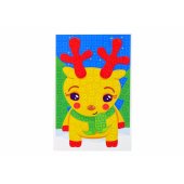 LeanToys DIY Colorful Christmas Mosaic Reindeer Peeling Kit