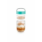 Jar To Go, 400 ml, turkio spalvos
