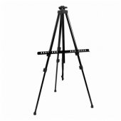 Metalinis molbertas tapybai lauke, trikojis, reguliuojamas, juodas dėklas, 158CM