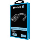 509-12 Adapteris MiniDP į HDMI+DVI+VGA