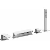 CR 025.00CR Four-Hole Bathtub Waterfall Tap with Set Chrome