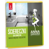 Anna Zaradna medvilnę primenančios šluostės ANNA ZARADNA, 5 vnt., įvairių spalvų
