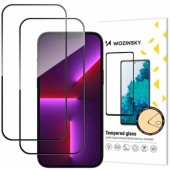 Visiškai klijuojamas grūdintas stiklas iPhone 17 Pro Max, juodas, 2 vnt.