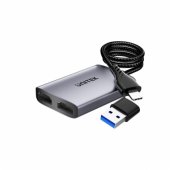 Adapter AV USB/ C/ A 2x HDMI FHD 0.6m Grey