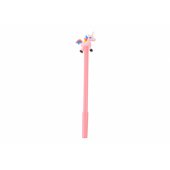 Unicorn Ballpoint Pen Black Cap Refill Mix White Pink 0.5mm