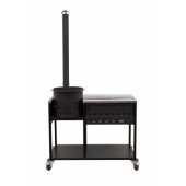 BBQ table with boiler oven and grill