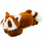 Ruda meškėno pliušinė figūrėlė, gulinti, 30cm