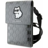 KLWBSAKHPCG Saffiano Monogram Choupette sidabrinė