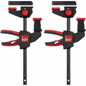 BESSEY 2x one-hand table clamp EZR15SET (black/ red, 150 / 60)