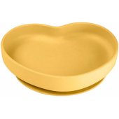 Silicone suction plate HEART 6m+ 80/ 309 Yellow