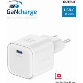 GaN USB-C 35W PD baltas
