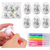 Easter Styrofoam Eggs For Painting Markers Markers Mouse 6pcs