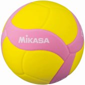_7583783 Mikasa VS160W geltonai rožinis tinklinio kamuolys, 4 dydis