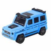 Visureigis automobilis, metalinis, paslėptas automobilis, šviesa ir garsas, baltas-mėlynas