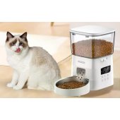 Automatic Pet Feeder Button Version White