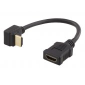 Flexible angled HDMI adapter 0,2m black