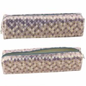 School Pencil Case Scales Gray Shiny Gold Elements