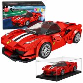 Construction Bricks Sports Car Racing Display Case Red 364 pcs.
