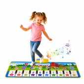 Mokomasis muzikinis kilimėlis-pianinas su gyvūnų ir instrumentų garsais 100x36 cm