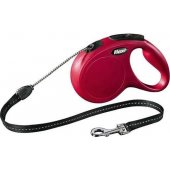 Flexi New Classic Automatic Cable Leash M 5m Red
