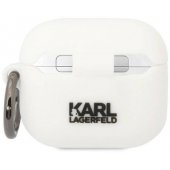 3D Logo NFT Karl Head Silicone Case for Airpods 3 White