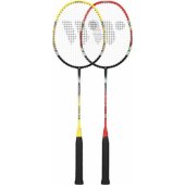 WISH FUSIONTEC 777K ZESTAW RAKIET DO BADMINTONA LIMONKOWY+CZERWONY+LOT