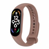 Silikoninis dirželis Xiaomi Mi Band serijai 3/ 4/ 5/ 6/ 7, rudas