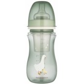 Nuo dieglių apsaugantis buteliukas 240 ml GOOSE su pieno miltelių talpykla 35/ 245 žalias