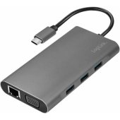 UA0383 USB-C 10 viename, sidabrinis