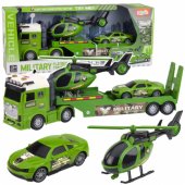 Karinis rinkinys: karinis sunkvežimis, vilkikas, automobilis, sraigtasparnis, šviesos ir garsas