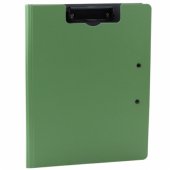 Board with Cover Two Clips A4 Plastic Green