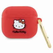Silicone 3D Kitty Head Airpods 3 cover red