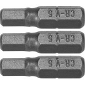 Dedra Hex H5x25mm atsuktuvo antgaliai, 3 vnt. lizdinėje pakuotėje (18A04H50-03)
