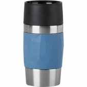 Emsa TRAVEL MUG Compact thermal mug (blue/ stainless steel, 0.3 liters,