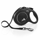 Flexi automatic leash New Classic tape - L 5m black up to 50kg