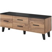 LOTTA 140x40x53 Wotan Oak + Matt Black