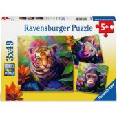 _6823031 Ravensburger dėlionė 3x49 vnt. Children of the Jungle