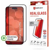 "Real 3D ekrano stiklas Phone 15/ 15 Pro" Juodas