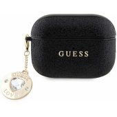 GUAP2PGEHCDK Fixed Glitter Heart Diamond Charm Case AirPods 2 Black