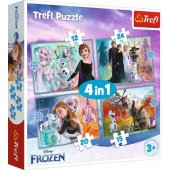 Dėlionė - 4in1 (12, 15, 20, 24) - The Amazing World of Frozen - Trefl 3