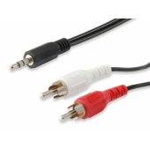 3,5 mm jungtis į 2x RCA, 2,5 m, juodas (14709207)